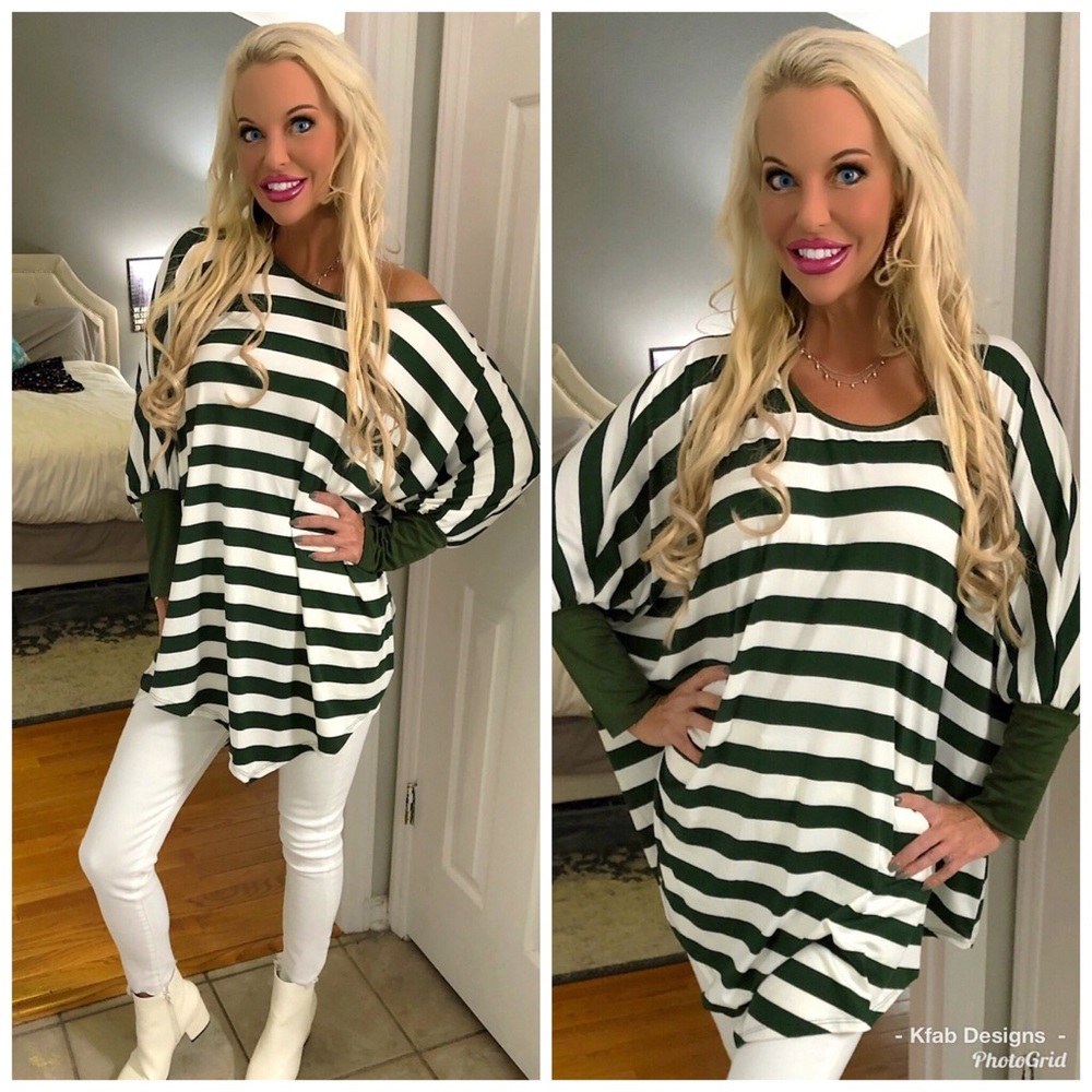 🛍LAST 1! 😊Oversized Striped Tunic! - Picture 8 of 8